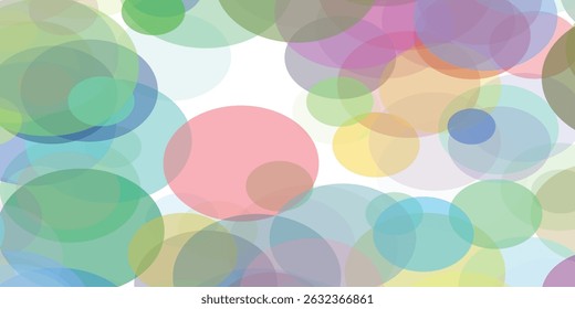 Abstract colorful circle transparent background design.