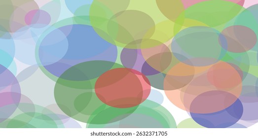 Abstract colorful circle transparent background design.