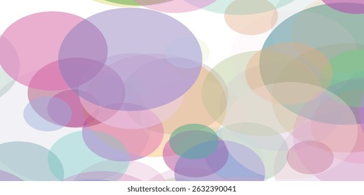 Abstract colorful circle transparent background design.