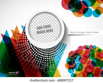 Abstract colorful with circle and triangles vector background illustration EPS 10...