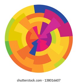 Abstract colorful circle, vector