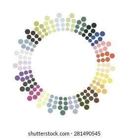 Abstract colorful circle. Vector design element.