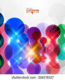 Abstract colorful circle. Vector illustration for poster, flyer, cover, brochure, card, banner design.