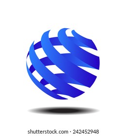 Abstract colorful circle vector logo template