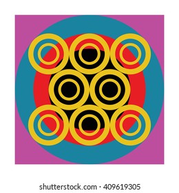 Abstract colorful circles background