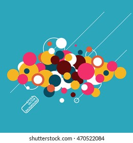 Abstract colorful circles background