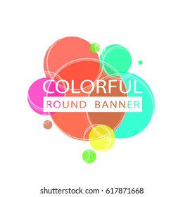 Abstract colorful circles background
