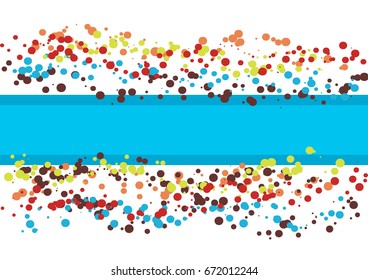 Abstract colorful circles background with banner. Vector illustration