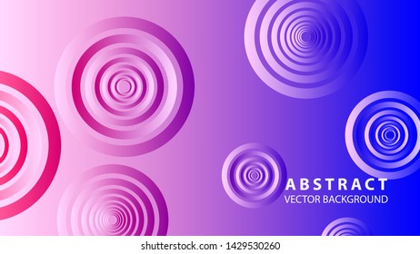abstract colorful circles background with gradient color - vector