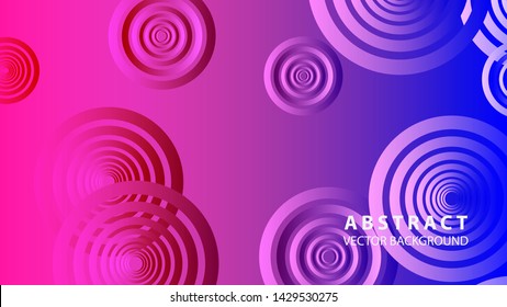 abstract colorful circles background with gradient color - vector