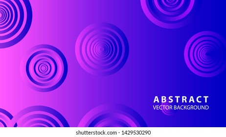 abstract colorful circles background with gradient color - vector