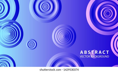 abstract colorful circles background with gradient color - vector