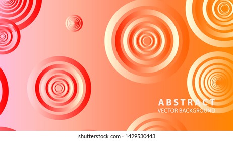 abstract colorful circles background with gradient color - vector