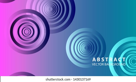abstract colorful circles background with gradient color - vector

