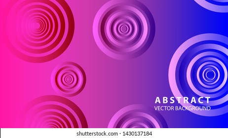 abstract colorful circles background with gradient color - vector
