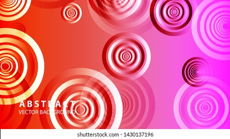 abstract colorful circles background with gradient color - vector
