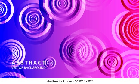 abstract colorful circles background with gradient color - vector
