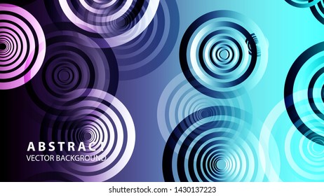 abstract colorful circles background with gradient color - vector
