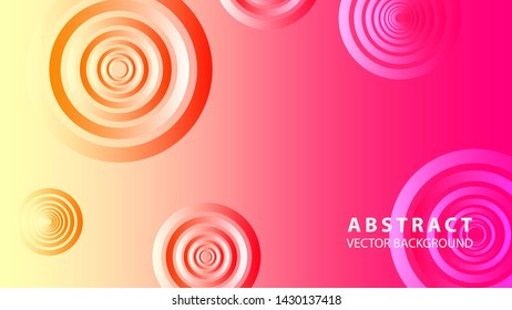 abstract colorful circles background with gradient color - vector
