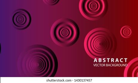 abstract colorful circles background with gradient color - vector

