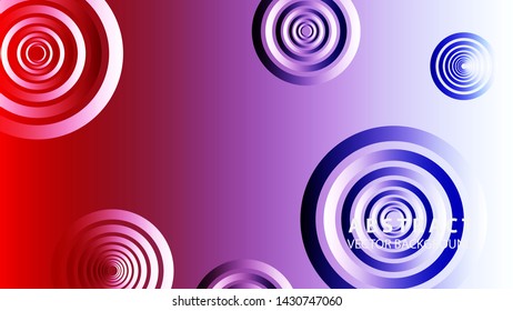 abstract colorful circles background with gradient color - vector
