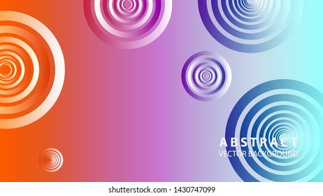 abstract colorful circles background with gradient color - vector
