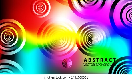 abstract colorful circles background with gradient color - vector
