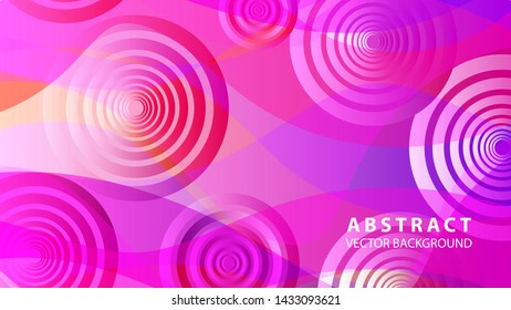 abstract colorful circles background with gradient color - vector
