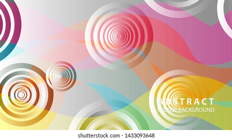 abstract colorful circles background with gradient color - vector
