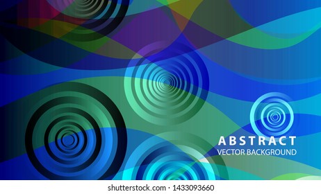 abstract colorful circles background with gradient color - vector
