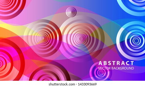abstract colorful circles background with gradient color - vector
