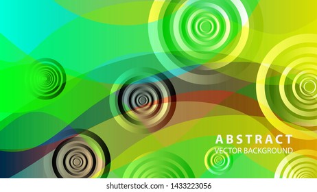 abstract colorful circles background with gradient color - vector
