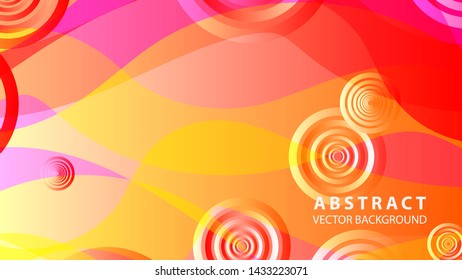 abstract colorful circles background with gradient color - vector
