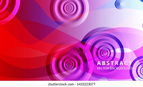 abstract colorful circles background with gradient color - vector
