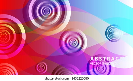 abstract colorful circles background with gradient color - vector
