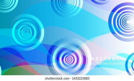 abstract colorful circles background with gradient color - vector
