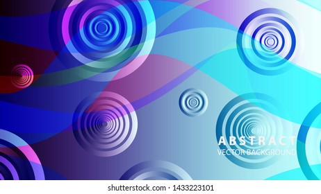 abstract colorful circles background with gradient color - vector
