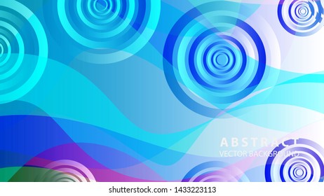abstract colorful circles background with gradient color - vector
