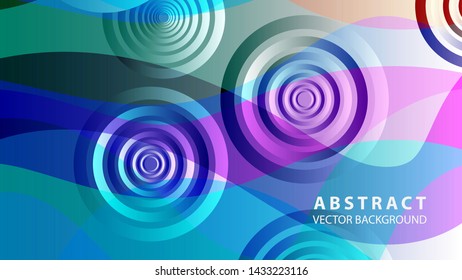 abstract colorful circles background with gradient color - vector

