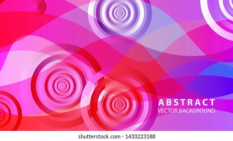 abstract colorful circles background with gradient color - vector
