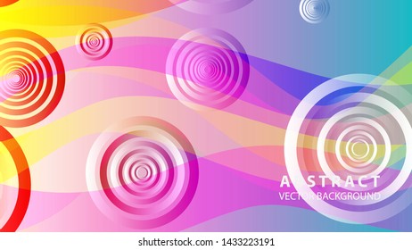 abstract colorful circles background with gradient color - vector
