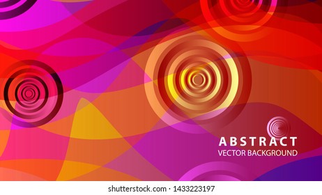 abstract colorful circles background with gradient color - vector
