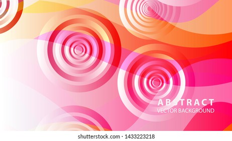 abstract colorful circles background with gradient color - vector
