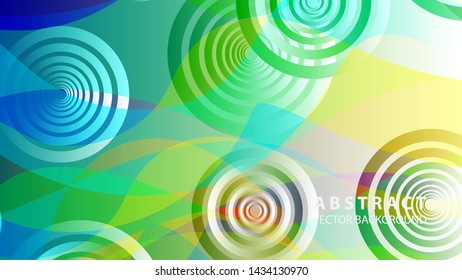 abstract colorful circles background with gradient color - vector
