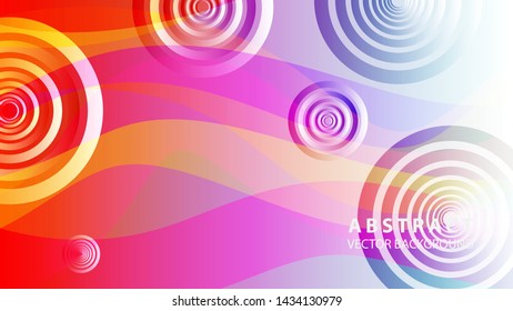 abstract colorful circles background with gradient color - vector
