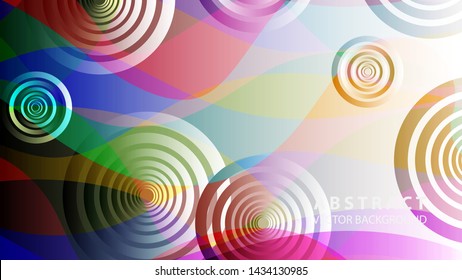 abstract colorful circles background with gradient color - vector
