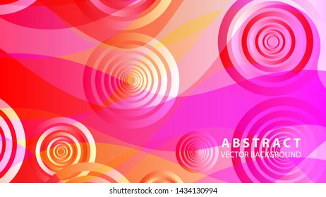 abstract colorful circles background with gradient color - vector

