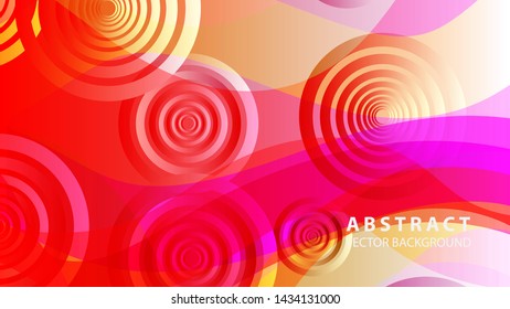 abstract colorful circles background with gradient color - vector
