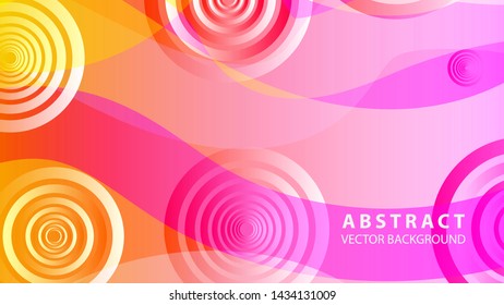 abstract colorful circles background with gradient color - vector
