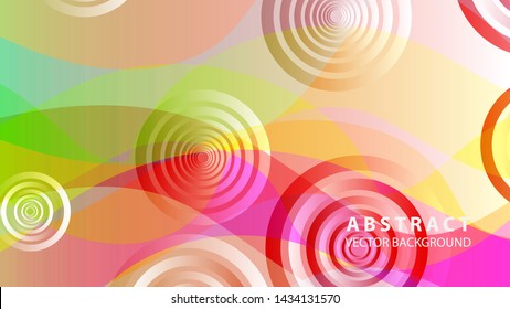 abstract colorful circles background with gradient color - vector
